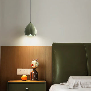 Cream pendant lamp with adjustable cord — rustic design