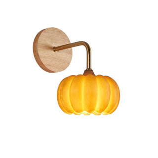Decorative yellow pumpkin wall sconce — resin wall light lamp