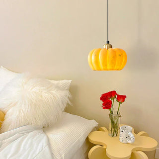 Resin eco pumpkin pendant — kitchen island living room lamp