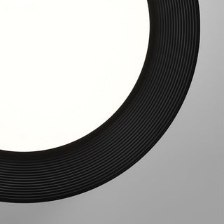 Modern LED Ceiling Lamp - Flush Mount Black Metal Light for Living Room