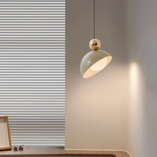 Eco LED pendant close-up — modern metal glass ceiling lamp