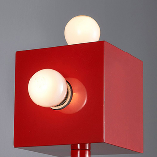 Red retro wall lamp metal material — vintage ambient sconce