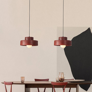 Cylindrical ceiling lamp — contemporary Scandinavian kitchen