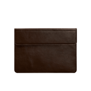 leather laptop sleeve 13 inch handmade crust leather protective cover front view