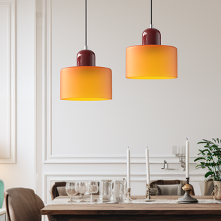 Suspension Bauhaus – Luminaire Moderne en Verre pour Îlot de Cuisine avec Culot E27