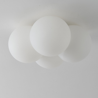 Plafonnier Moderne – Lampe Bulle Nuage Blanc avec Ampoules LED Trois Couleurs