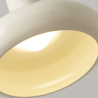Suspension Bauhaus – Lampe suspendue réglable de couleur crème avec fixation en métal moulé sous pression