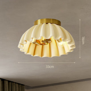 Plafonnier français vintage – Luminaire d'entrée classique en résine avec culot d'ampoule E14