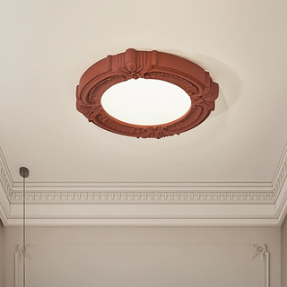 French Retro Ceiling Light - Vintage Bedroom Lamp With Warm Ambient LED Lighting