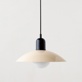 Pendant with colorful macaron design and iron hardware