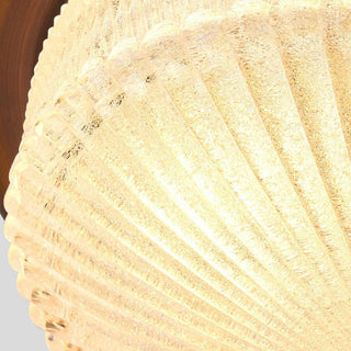 Vintage bedroom ceiling lamp iron glass – round retro glow
