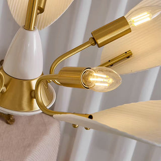 Vintage copper pendant in interior — ceramic ceiling lamp