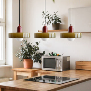 Bauhaus three-head glass pendant for dining room ceiling