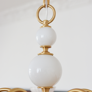 Cream metal vintage chandelier setting — glass soft warm dining wide