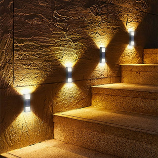Outdoor Wall Light – Black Acrylic LED Lamp | Weatherproof Modern Garden Lighting