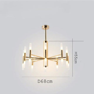 Modern Chandelier – LED Lighting Acrylic Tube Pendant with Adjustable Suspension