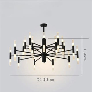 Modern Chandelier – LED Lighting Acrylic Tube Pendant with Adjustable Suspension
