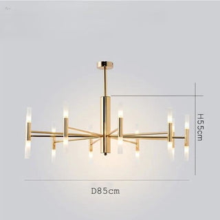 Modern Chandelier – LED Lighting Acrylic Tube Pendant with Adjustable Suspension