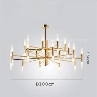 Modern Chandelier – LED Lighting Acrylic Tube Pendant with Adjustable Suspension