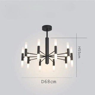 Modern Chandelier – LED Lighting Acrylic Tube Pendant with Adjustable Suspension