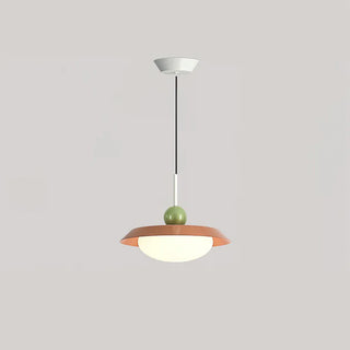 Morandi aesthetic hanging lamp with neutral metal finish