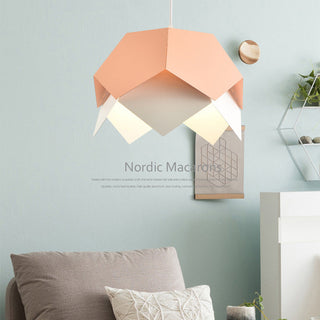 Metal pendant chandelier top view — stylish modern dining fixture