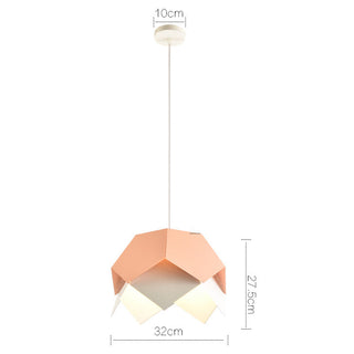 Pendant chandelier in interior setting — contemporary metal dining lamp