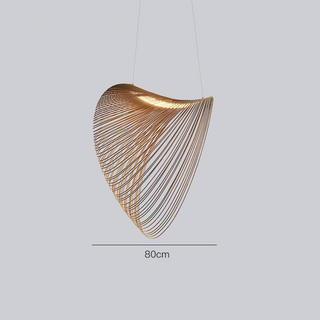 Bamboo Pendant Lamp – Adjustable LED Hand Woven Light for Living Room & Dining