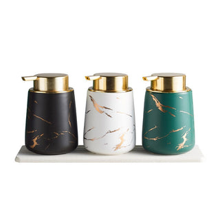 marble luxe ceramic soap dispenser 400ml elegant bathroom accessory detail