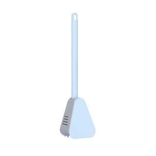 silicone flexible soft bristle toilet brush holder set scratch free cleaning close-up