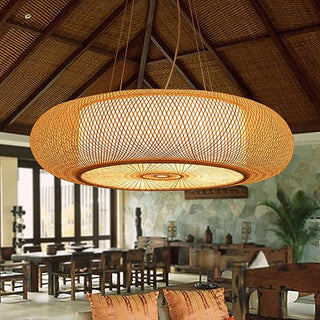 Bamboo Pendant Lamp – Eco Friendly Pendant Light with LED Lighting for Indoor Use