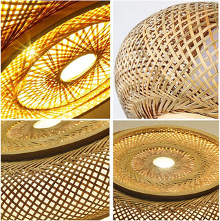 Bamboo Pendant Lamp – Eco Friendly Pendant Light with LED Lighting for Indoor Use