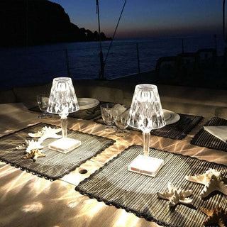 K9 crystal lamp detail — modern LED chandelier warm