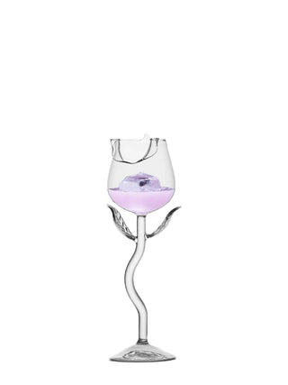 rose-shaped cocktail glass durable barware 150ml close-up