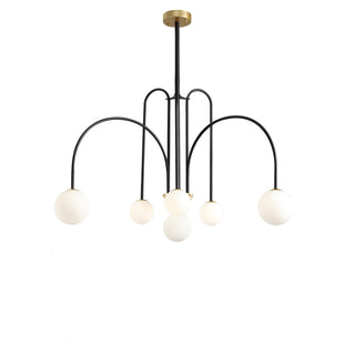 Contemporary Art Deco chandelier glass ball large pendant
