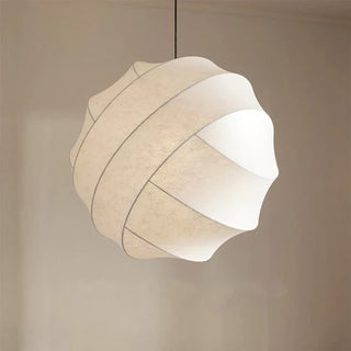 White globe pendant light side view — Nordic adjustable fixture