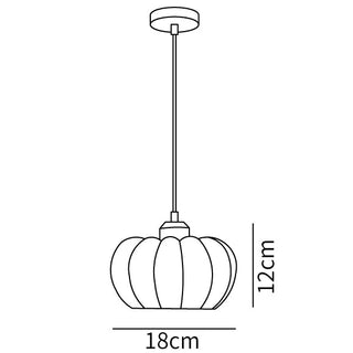 Eco pumpkin pendant top view — resin kitchen island fixture