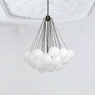 Frosted sphere chandelier glass bubble design ceiling fixture