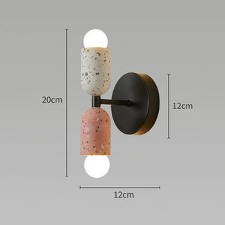 Double head wall lamp iron material — creative home fixture