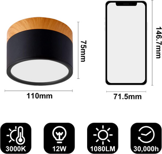 Mini Cylinder Ceiling Light - Aluminum Modern Flush Mount LED Fixture