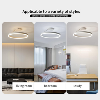 Nordic LED Ceiling Light – Modern Circle Lamp With Adjustable Brightness