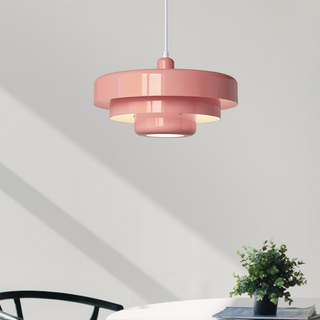 Mid-Century Pendant Light - Round Iron Rustic Industrial Lamp for Dining Room