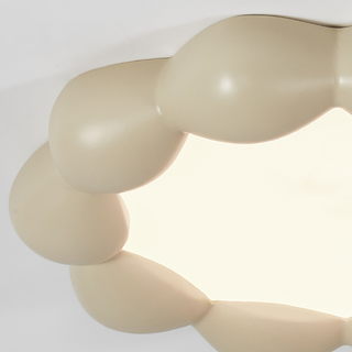 Flush mount resin ceiling light – minimalist LED dining room