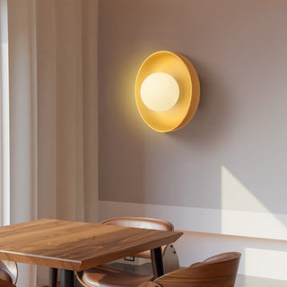 Minimalist white ceramic wall lamp angle — modern living sconce