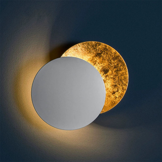 Modern creative rotating wall light round circle illuminated
