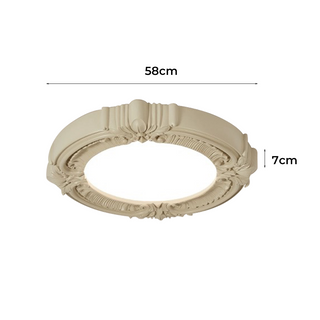 French Retro Ceiling Light - Vintage Bedroom Lamp With Warm Ambient LED Lighting