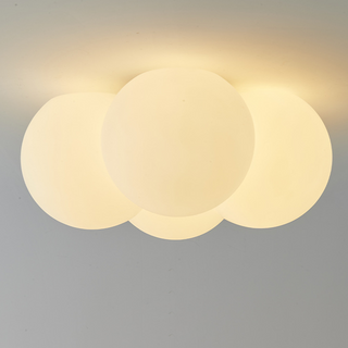 Plafonnier Moderne – Lampe Bulle Nuage Blanc avec Ampoules LED Trois Couleurs