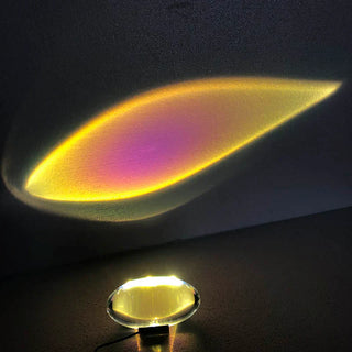 Modern crystal lamp side — warm white LED indoor