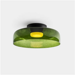Plafonnier en verre multicouche - Lampe de plafond moderne pour salon avec abat-jour superposés