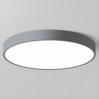 Minimalist round LED ceiling fixture for dining room, modern